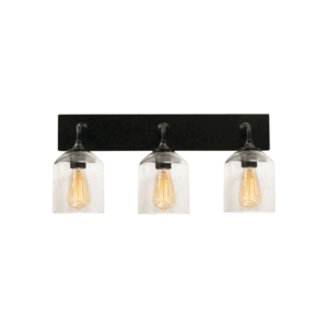 AFX William 24" 3-Light Vanity - Black Finish - Image 1
