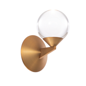 Double Bubble 1 Light 6 inch Aged Brass Wall Sconce - Image 1