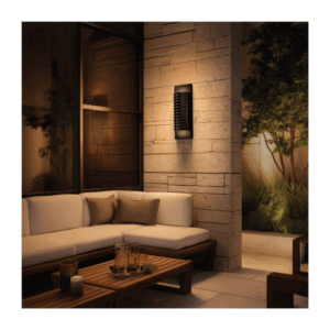 WAC Loome 16in Outdoor Sconce 4CCT - Black - Image 3