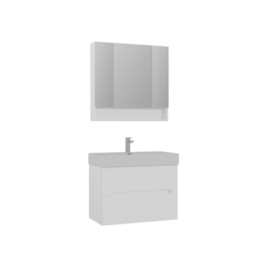 Altitude Mirror for 80CM Vanity - Matte White Finish - Image 2