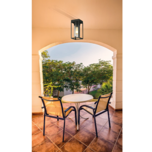 Eglo Walker Hill Outdoor Flush Mount - Matte Black - Image 2