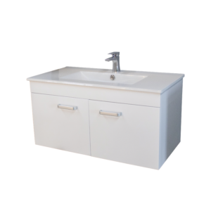 Glacier Soho 36" PVC Sink and Cabinet Unit - White - Image 1