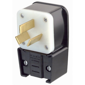 Leviton 50 Amp 3-Pole Industrial Grade Plug- 125/250V - Image 1