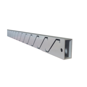 Aluminum Z Louvre Profile Rail LH 1-1/2 x 3/4 | 3.66 mtrs (12ft) length | Powdercoat White - Image 1