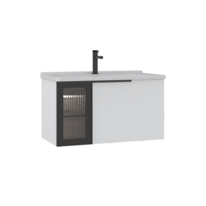 Platinum Elegance Cabinet with LED light- 80CM - Matte White