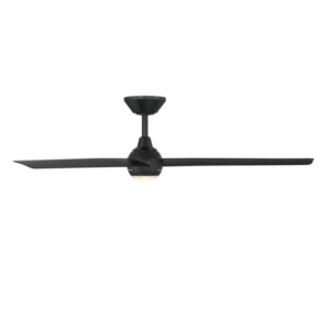 Modern Forms Pisces 54" Ceiling Fan in Matte Black/ Alabaster Light Shade - Image 2