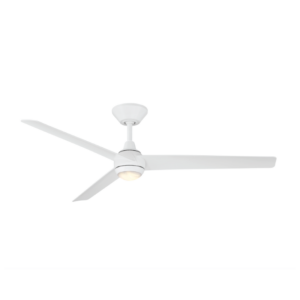 Modern Forms Pisces 54" Ceiling Fan in Matte White/ Alabaster Light Shade - Image 1
