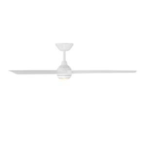 Modern Forms Pisces 54" Ceiling Fan in Matte White/ Alabaster Light Shade - Image 3