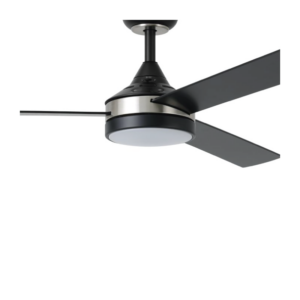 Eglo Pierport 52" Matte Black/Brushed Nickel w Light Ceiling Fan - AC Motor - Image 2