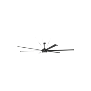 Craftmade Prost 120" in Flat Black with Light Kit - Damp Rated