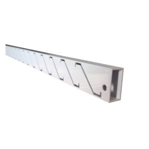 Aluminum Z Louvre Profile Rail RH 1-1/2 x 3/4 | 3.66 mtrs (12ft) length | Powdercoat White - Image 1