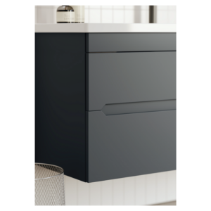 Platinum Trend Cabinet - 80CM - Double Drawer - 80W X 46D x 55H CM - Matte Anthracite Finish - Image 2