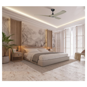 Eglo Williwaw 60" Black w/ Driftwood Blades Ceiling Fan - DC Motor - Image 3